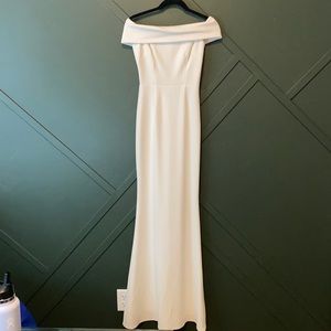 Off the Shoulder Wedding Rehearsal Dress